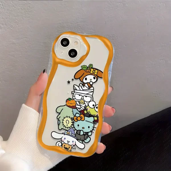 Adorable Phone Cover Celebrate a Fun Halloween with This Charming Phone Case Showcasing Beloved Cartoon Characters And Jack-O'-Lanterns. This Officially Approved, Shock-Resistant Mobile Cover Is Tailored for Iphone Models 16, 15, 14 Pro Max.