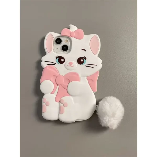 Cute Pink Bow Mary Cat Case for iPhone 16 Pro Apple 14 Phone Case 13 12 Trendy 15