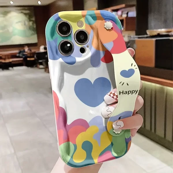 Soft and shockproof cream-colored mobile phone case with anime pattern printing, suitable for Apple Series 15, 16 Promax Series A06/A16/A26/A36/A56/S23/S25 Ultra